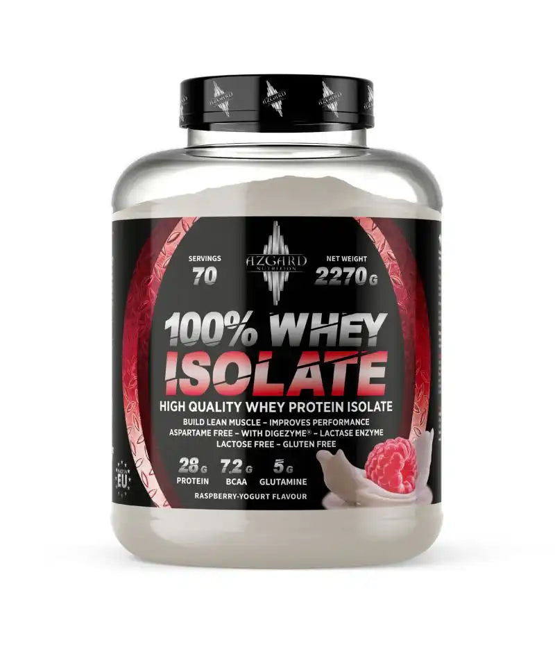 Azgard Nutrition 100% Whey Isolate High Quality Whey Protein Isolate-70Serv.-2270G.-Raseberry Youghrt