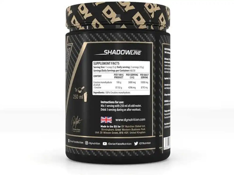 DY Nutrition Creatine Monohydrate 300g – 60Serv Exp 08/2028