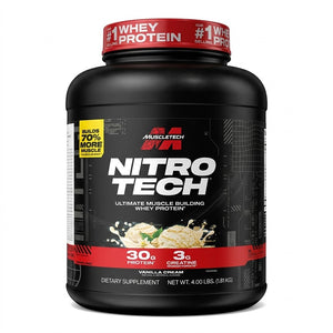 Muscletech Nitro-Tech, Whey Protein Ultimate Muscle Building Formula. 40 Serv 1.8 Kg. Exp 2028