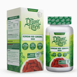 Organic Nation Red Korean Ginseng-60Serv.-60Tablets
