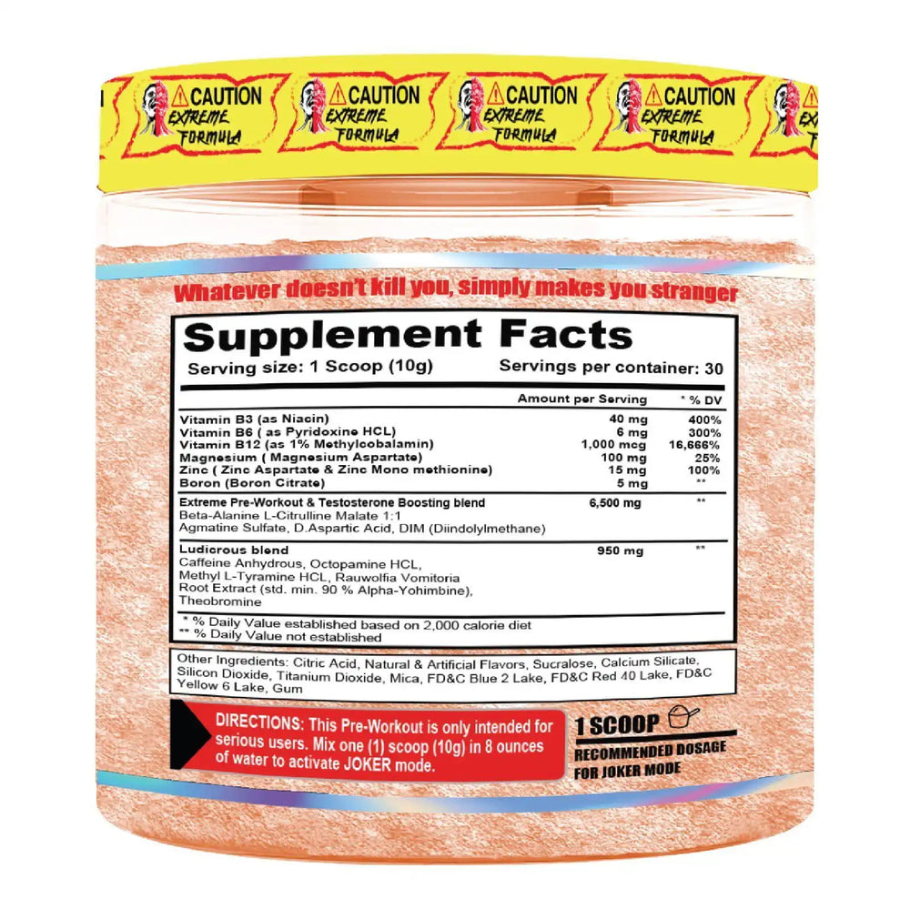 Terror Labz JOKER Pre Workout 30.Serv .Mango . Exp 07/2028