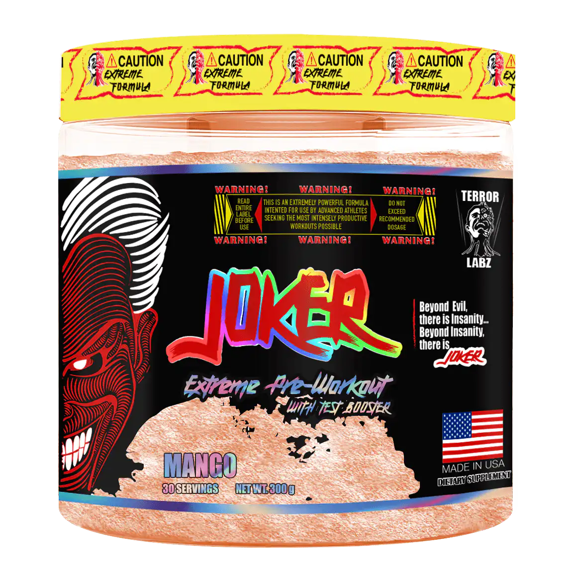 Terror Labz JOKER Pre Workout 30.Serv .Mango . Exp 07/2028