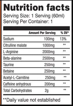 Big Bang Pre-Workout Shot 