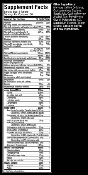 Muscletech platinum multivitamin-30Serv.-90Tabs. Exp 02/07/2028