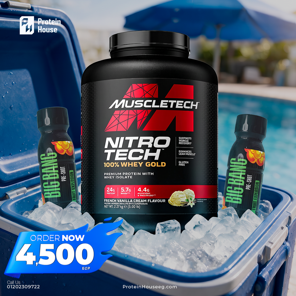 MuscleTech Nitro-Tech 100% Whey Gold (2.27 kg) – Micro-Filtered Whey Isolate & Concentrate for Pure Lean Muscle