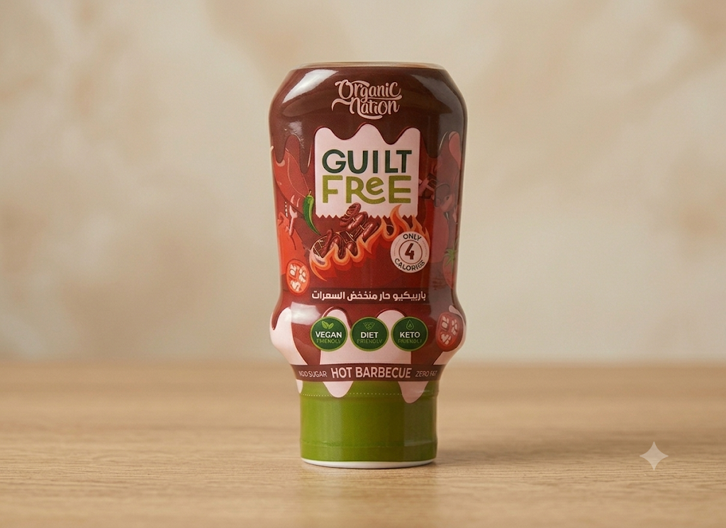 Organic Nation Guilt-Free Hot Barbecue Sauce | Low Calorie, Spicy & Keto-Friendly