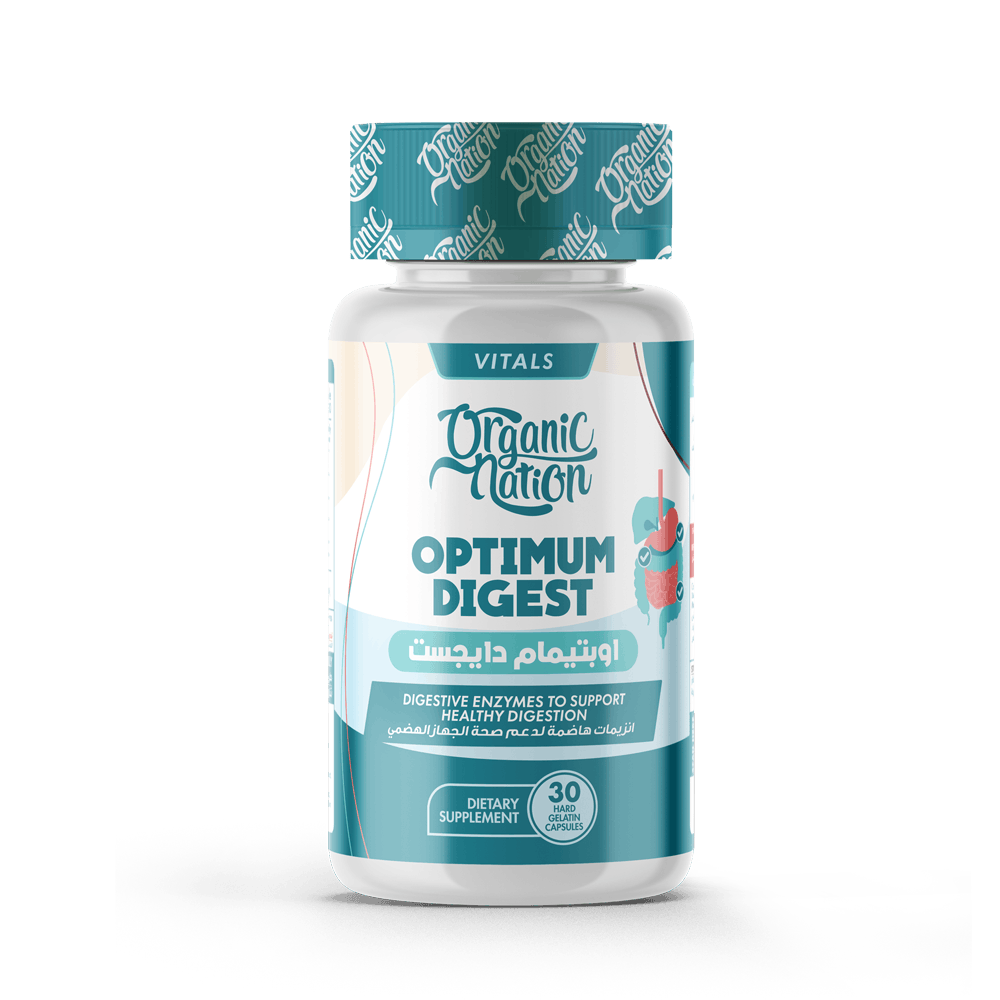 Organic Nation Vitals – Optimum Digest (Full Spectrum Digestive Enzymes) – 30 Capsules