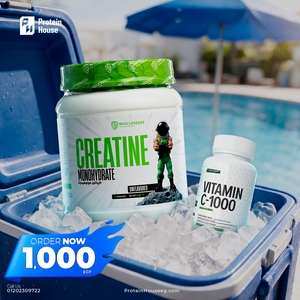Vitamin C-1000 Muscleseed , 60Tablets + Muscleseed Creaseed Micronized 100%-100Serv.-500G