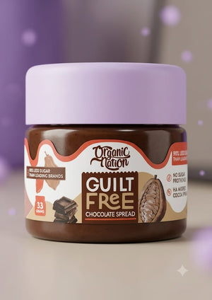 Organic Nation Guilt Free Chocolate Spread - Premium Healthier Alternative 33g
