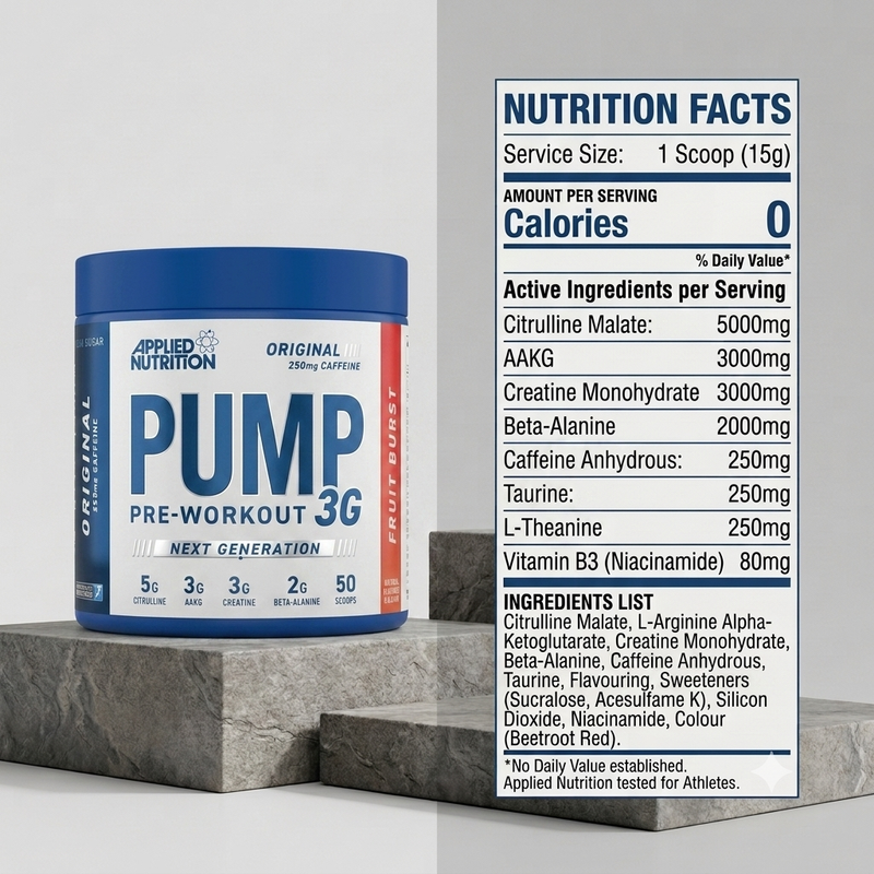 Applied Nutrition Pump 3G Zero Stim (Caffeine Free) - Fruit Burst