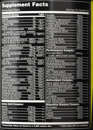 Universal Nutrition Animal Pak – All-in-One Performance Multivitamin (44 Packs)
