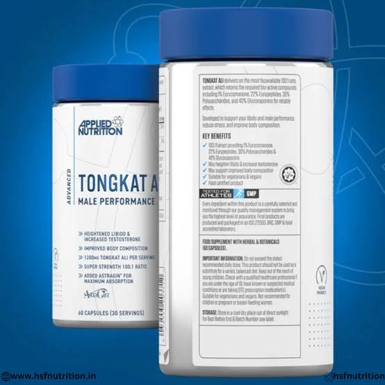 Applied Nutrition Tongkat Ali Male Performance 1200mg with AstraGin – 60 Capsules (30 Servings)