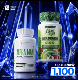 Organic nation Berberine-60Serv.-60Caps&Alpha Man Multi-Vitamin + Testosterone Support Muscleseed 60 Tablet
