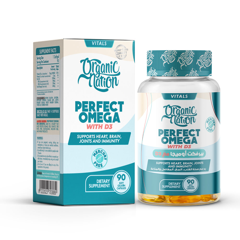 Organic Nation Perfect Omega3 With Vitamin D3-90Serv.-90Capsules
