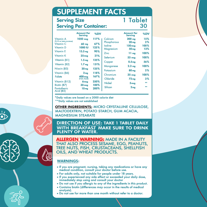 Organic Nation Vitamin Nation-30Serv.-30Tablets