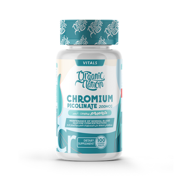 Organic Nation Chromium Picolinate 200MCG-100Serv.-100Tablets
