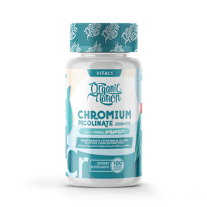 Organic Nation Chromium Picolinate 200MCG-100Serv.-100Tablets