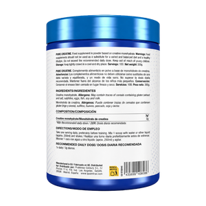 Quamtrax Pure Micronized 100 Serv Creatine Monohydrate Powder – 100% Ultra-Pure Strength & Muscle Recovery Formula