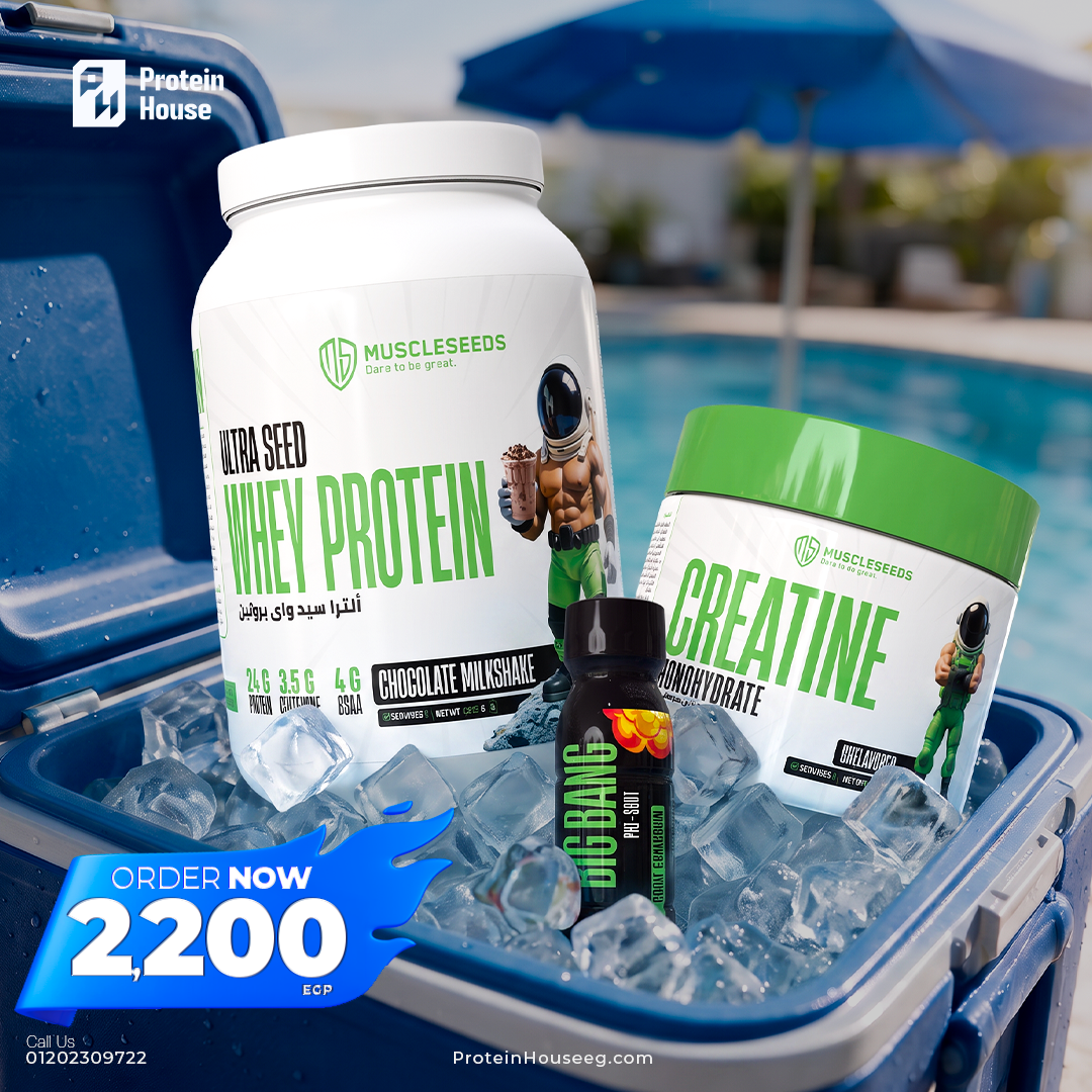 Muscleseed Ultra Seed Whey Protein-30Serv- +Creaseed 30Serv  + Big Bang Pre-Workout Shot