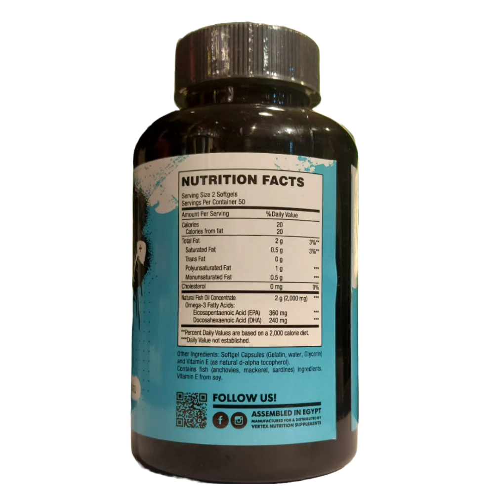 Vertex Nutrition Omega-3 90 Softgels - Image 2